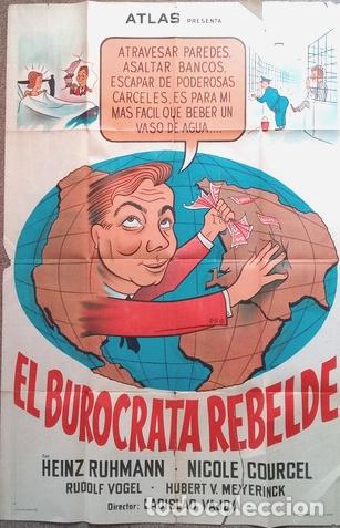 Kino: antiguo afiche de pelicula el burocrata rebelde 339