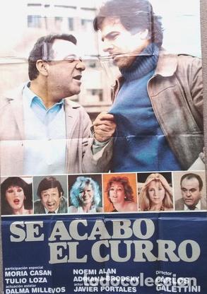 Kino: antiguo afiche de pelicula se acabo el curro 342