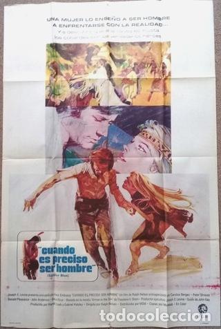 Kino: afiche de pelicula cuando es preciso ser hombre 458
