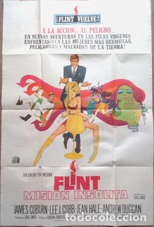Kino: antiguo afiche de pelicula flint 401