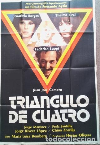 Kino: antiguo afiche de pelicula triangulo de cuatro 430