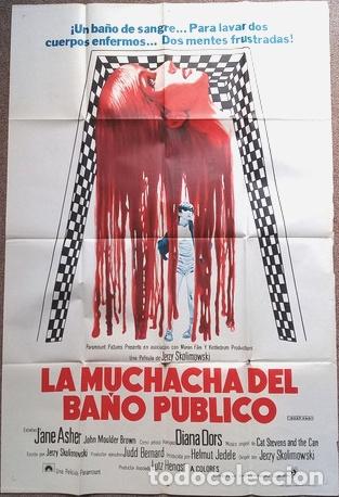 Kino: antiguo afiche de pelicula la muchacha del bano publico 316