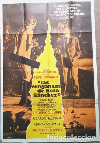 Kino: antiguo afiche de pelicula la venganza de beto sanchez 346