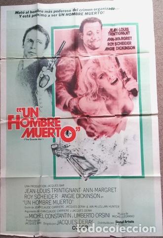 Kino: antiguo afiche de pelicula un hombre muerto 319