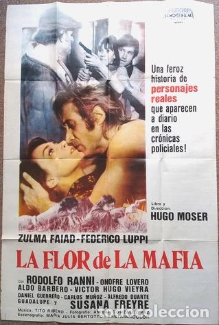 Kino: antiguo afiche de pelicula la flor de la mafia 304