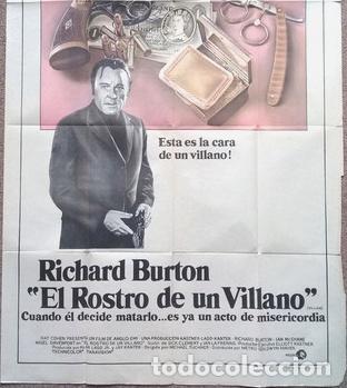 Kino: antiguo afiche de pelicula el rostro de un villano 363
