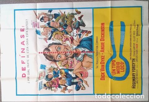Kino: antiguo afiche de pelicula un tipo medio loco 379