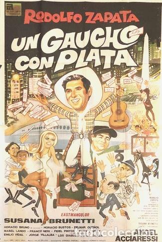 Kino: poster antiguo de la pelicula un gaucho con plata 741
