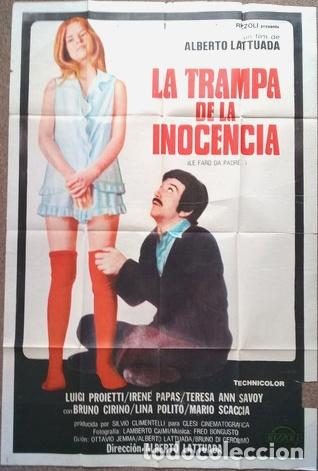 Kino: antiguo afiche de pelicula la trampa de la inocencia 424