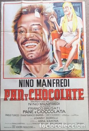 Kino: antiguo afiche de pelicula pan y chocolate 309
