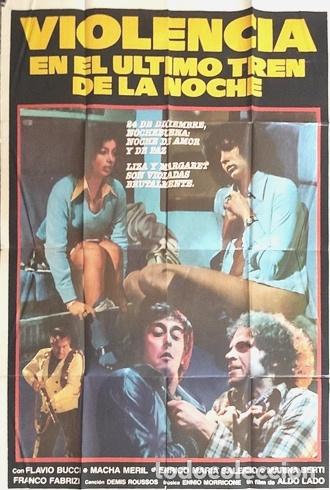 Kino: poster antiguo violencia en el ultimo tren de la noche 756