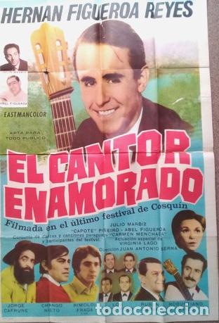 Kino: antiguo afiche de pelicula el cantor enamorado 444