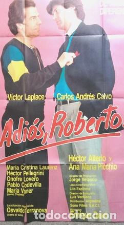 Kino: antiguo afiche de pelicula adios roberto 330