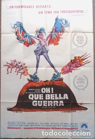 Kino: antiguo afiche de pelicula hoh que bella guerra 398