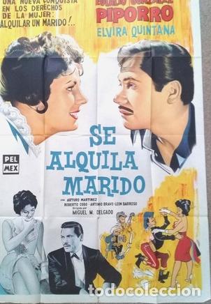 Kino: antiguo afiche de pelicula se alquila marido 495