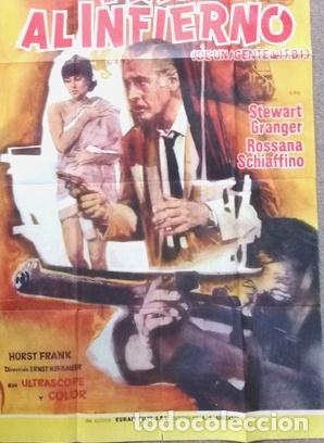 Kino: antiguo afiche de pelicula viaje al infierno 477