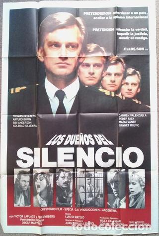 Kino: antiguo afiche de pelicula los duenos del silencia 350