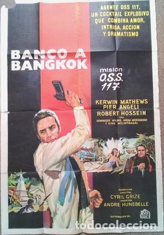 Cinema: antiguo afiche de pelicula banco a bangkok 465