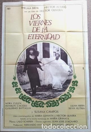 Cinema: antiguo afiche de pelicula los viernes de la eternidad 314