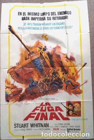 Kino: antiguo afiche de pelicula la fuga final 711