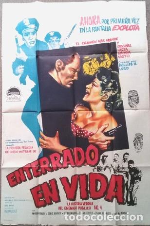Kino: antiguo afiche de pelicula enterrado en vida 614