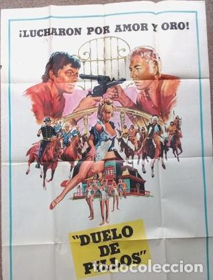 Kino: antiguo afiche de pelicula duelo de pillos 718