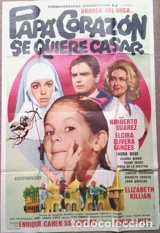 Kino: antiguo afiche de cine papa corazon se quiere casar 597