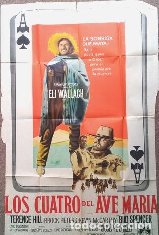 Kino: antiguo afiche de pelicula los cuatro del ave maria 561