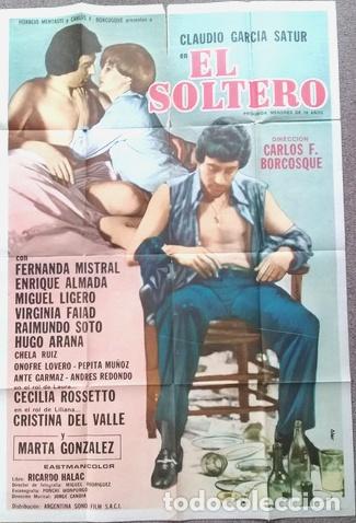 Kino: antiguo afiche de pelicula el soltero 695