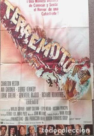Kino: antiguo afiche de pelicula terremoto 693