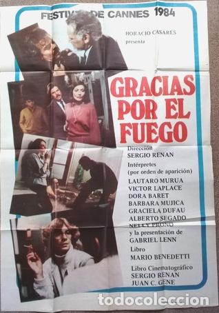 Kino: antiguo afiche de pelicula gracias por el fuego 707
