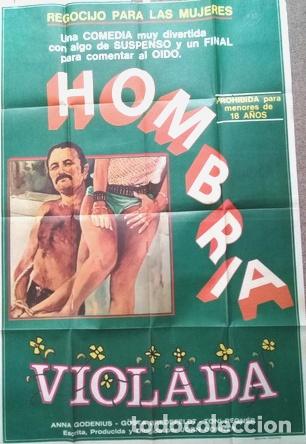 Kino: antiguo afiche de pelicula hombria violada 724