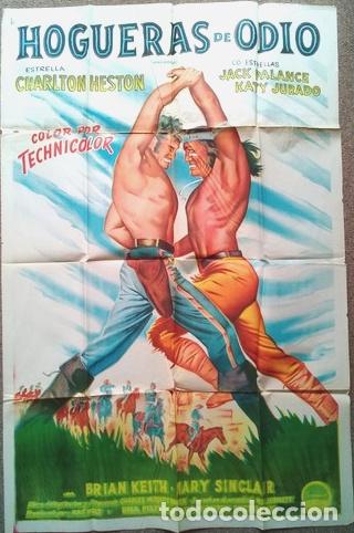 Kino: antiguo afiche de pelicula hogueras el odio 655