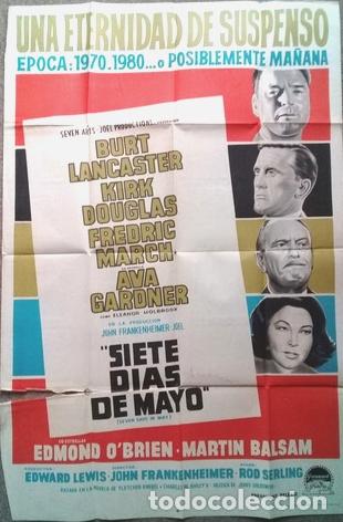 Kino: antiguo afiche de pelicula 7 dias de mayo 673