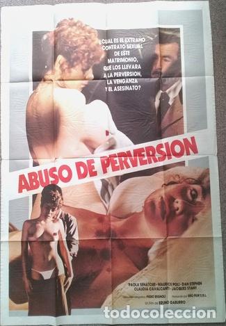 Kino: antiguo afiche de pelicula abuso de perversion 658