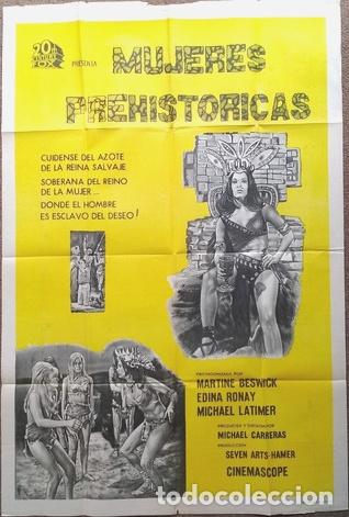 Cinema: antiguo afiche de pelicula mujeres prehistoricas 544 2