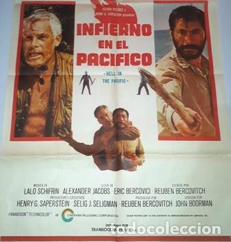 Kino: infierno en el pacifico afiche lee marvin toshiro mifune x25