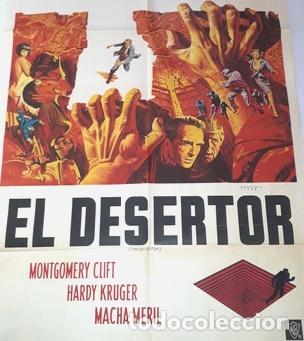Cinema: el desertor afiche montgomery clift hardy krueger x48