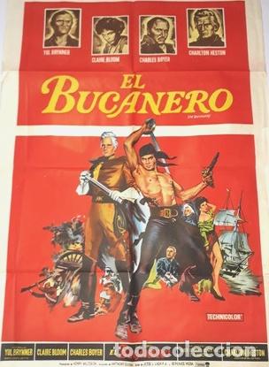 Kino: el bucanero afiche yul brynner claire bloom cboyer k33