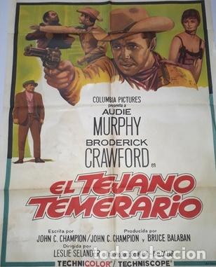 Kino: el tejano temerario afiche audie murphy bcrawford z45