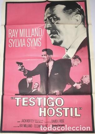Kino: testigo hostil afiche ray milland sylvia syms m19