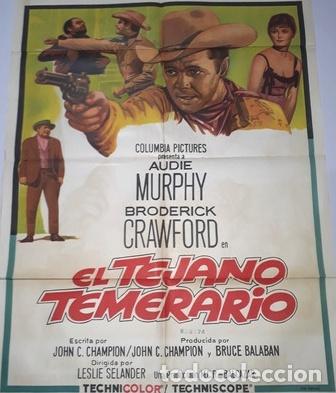 Kino: el tejano temerario afiche audie murphy bcrawford z44