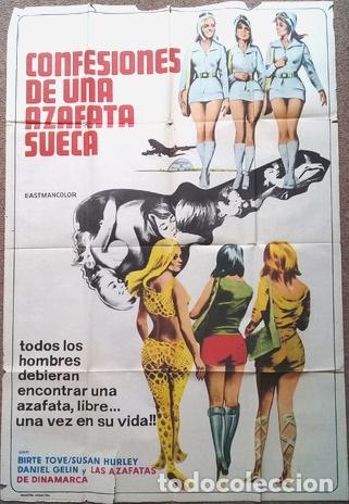 Kino: afiche de pelicula confesiones de una azafata sueca 569