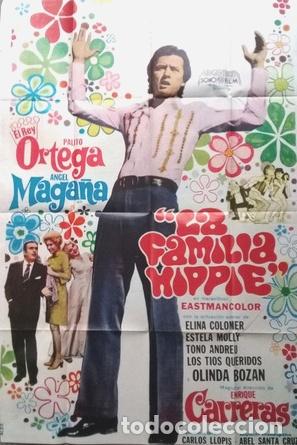 Kino: antiguo afiche de pelicula la familia hippie 625 2
