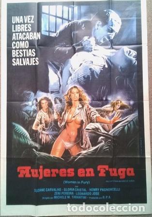 Kino: antiguo afiche de pelicula mujeres en fuga 503
