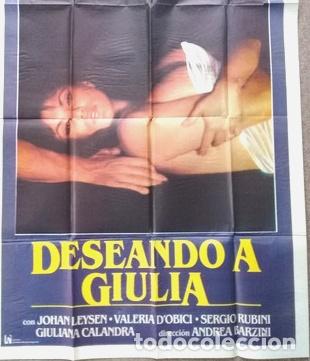 Kino: antiguo afiche de pelicula deseando a giulia 688