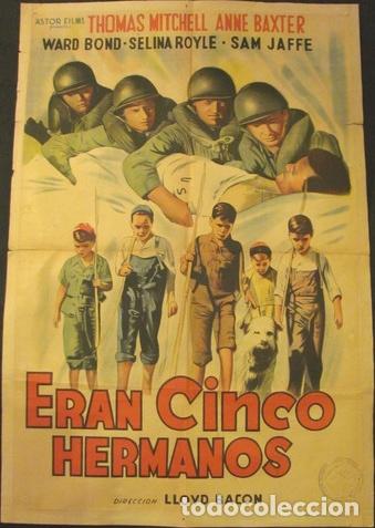 Kino: afiche original eran cinco hermanos anne baxter