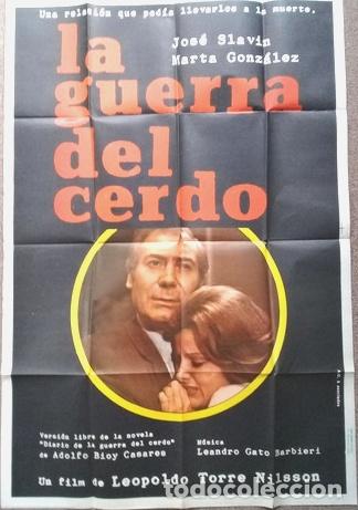 Kino: antiguo afiche de pelicula la guerra del cerdo 674
