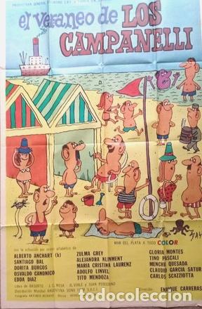 Kino: antiguo afiche de pelicula el verano de los campanelli 710