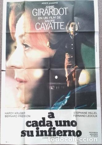 Kino: antiguo afiche de pelicula a cada uno su infierno 689